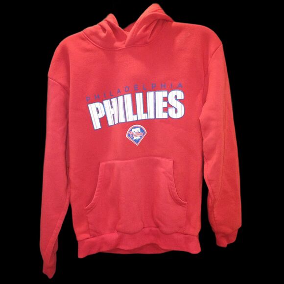 Vintage Phillies Red Hoodie Size Small - Picture 1 of 5